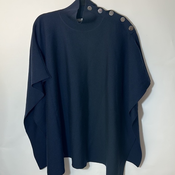 BOSS Landara Poncho Navy - Picture 4 of 15